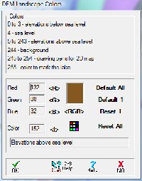 DEM Landscape Color Map